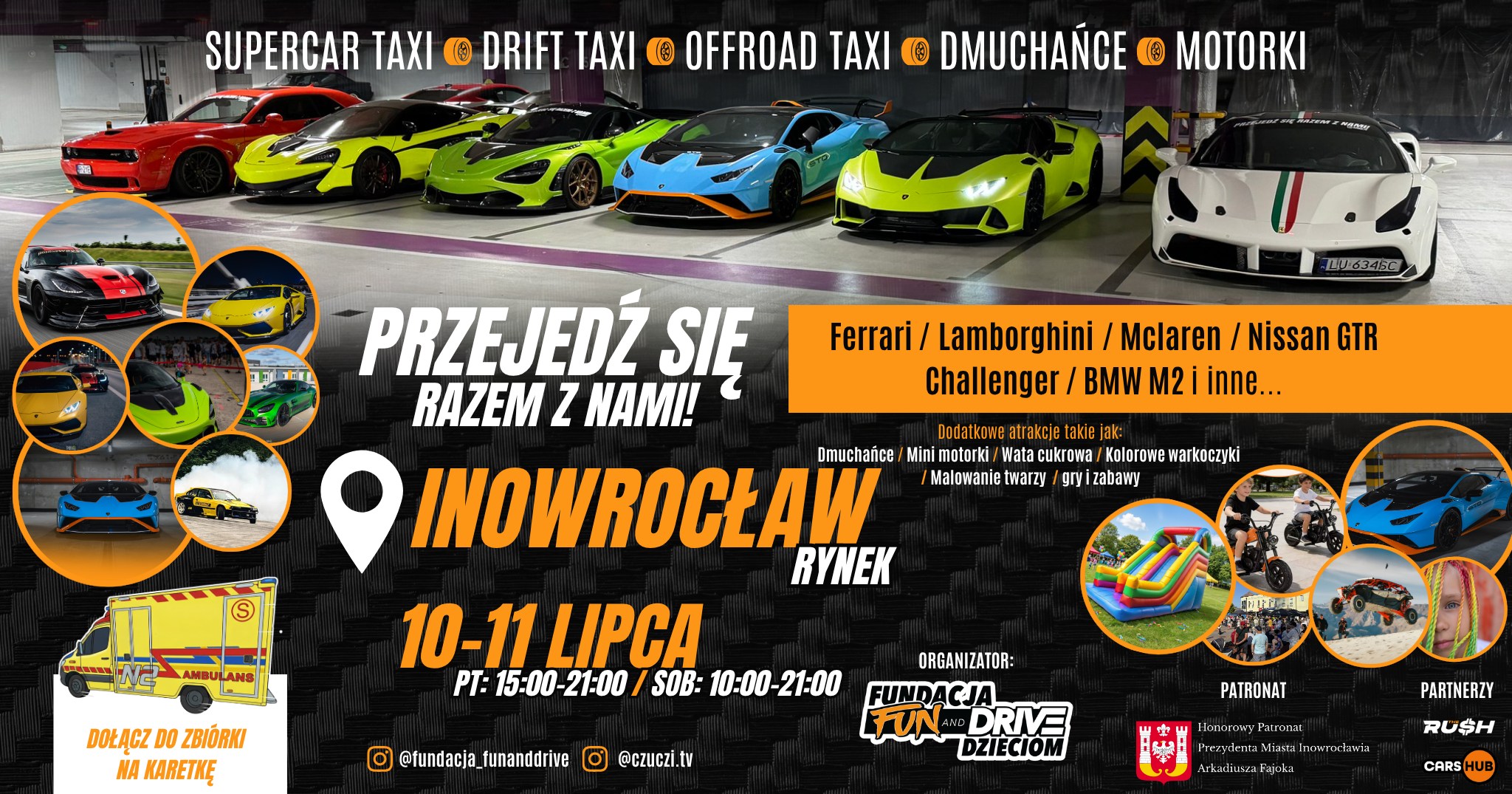 Przejedź się Ferrari, Lamborghini, McLaren, GTR, Challenger, BMW - INOWROCŁAW