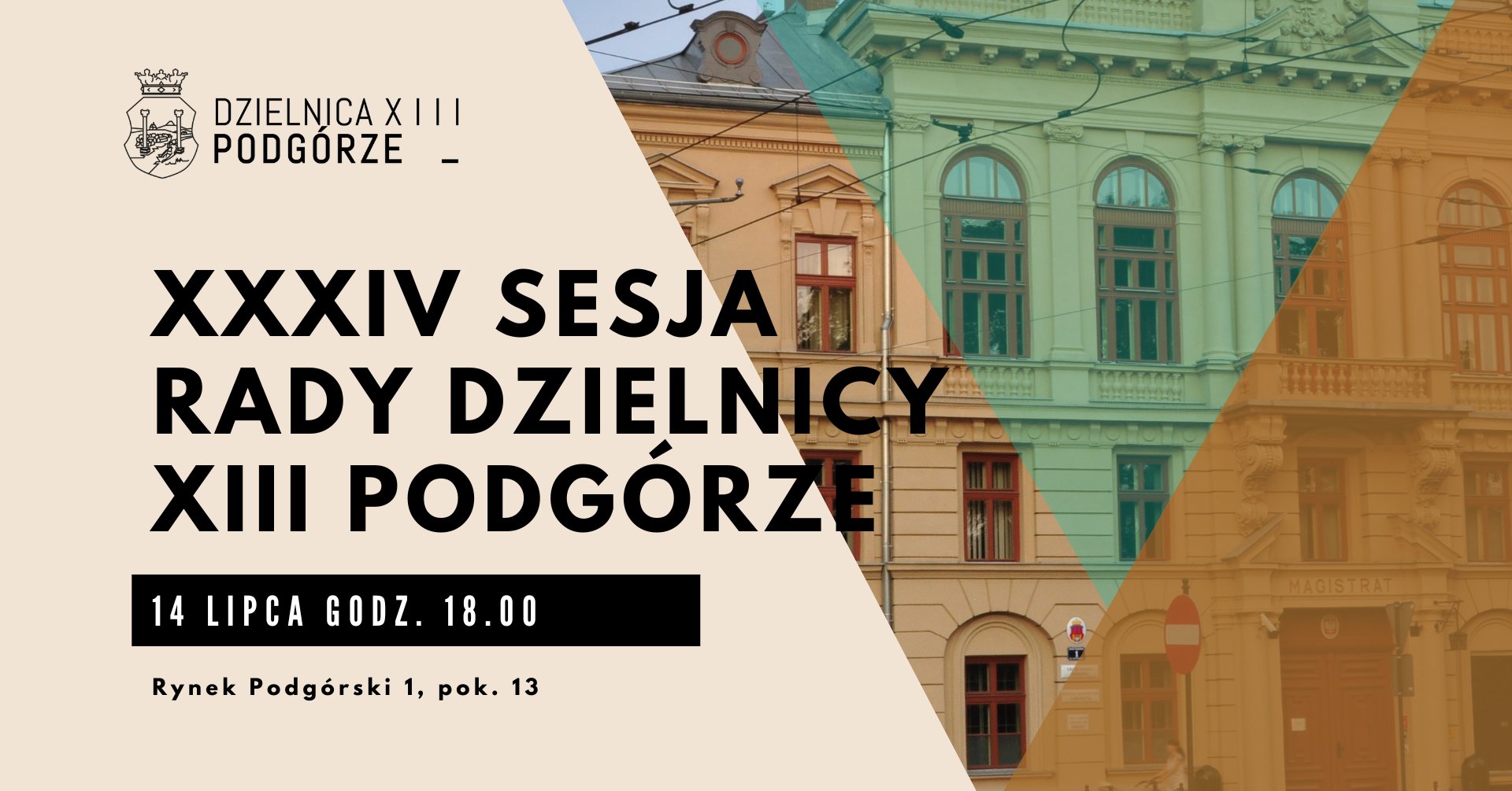 XXXIV Sesja Rady Dzielnicy XIII Podgórze