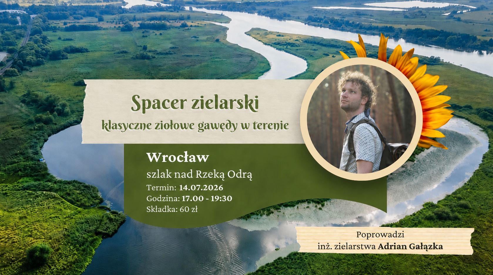 Spacer zielarski Wrocław szlak nad rzeką Odrą