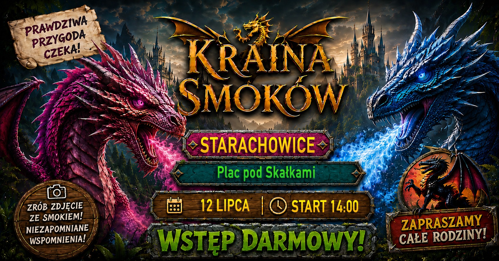 🐉 Kraina Smoków w Starachowicach 🐉 Wstęp Darmowy !