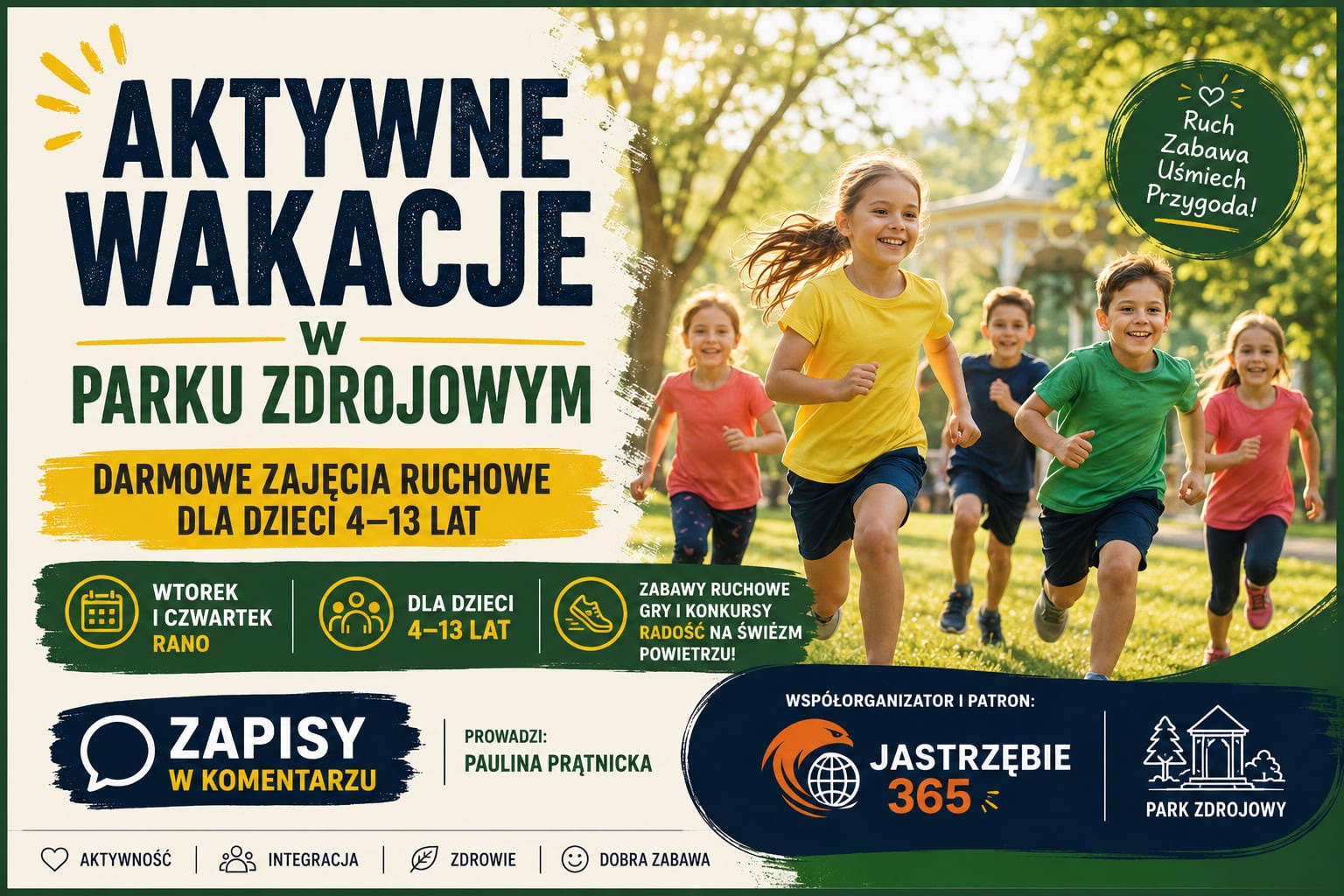 Aktywne wakacje dla dzieci w parku Zdrojowym