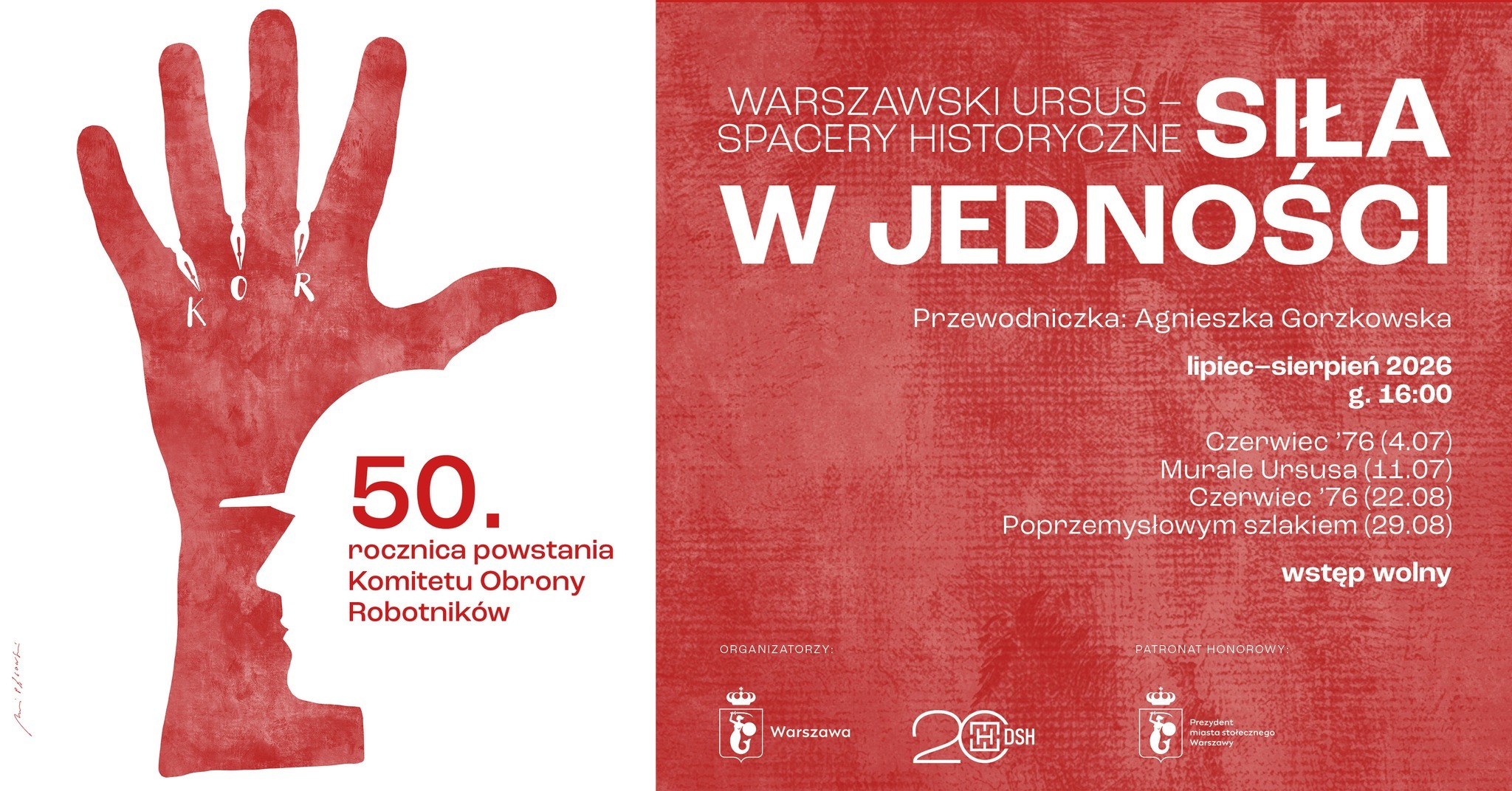 URSUS. SPACERY HISTORYCZNE | 50.ROCZNICA POWSTANIA KOR | lipiec–sierpień 2026