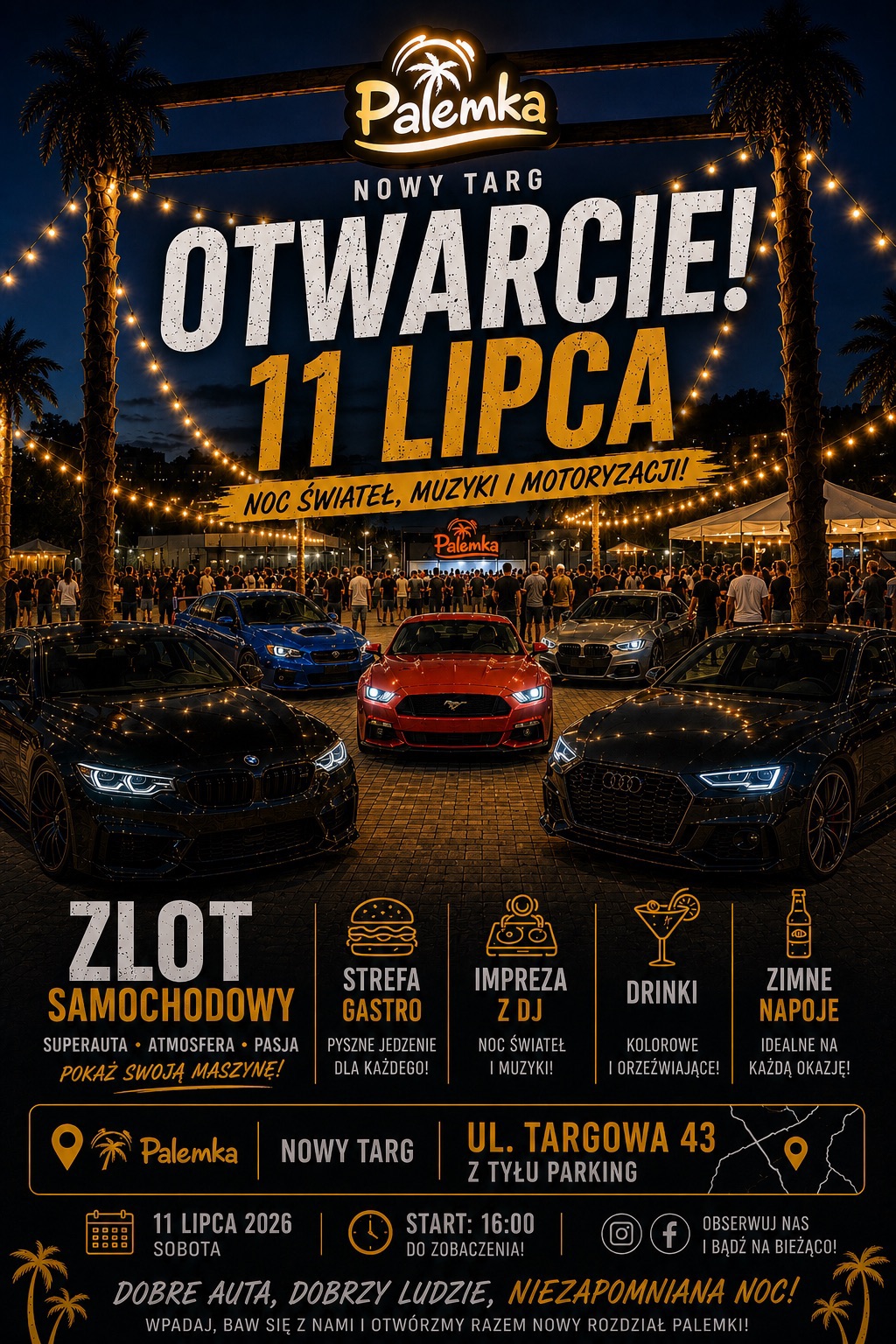 Otwarcie Palemki & Zlot Samochodowy - Nowy Targ 2026