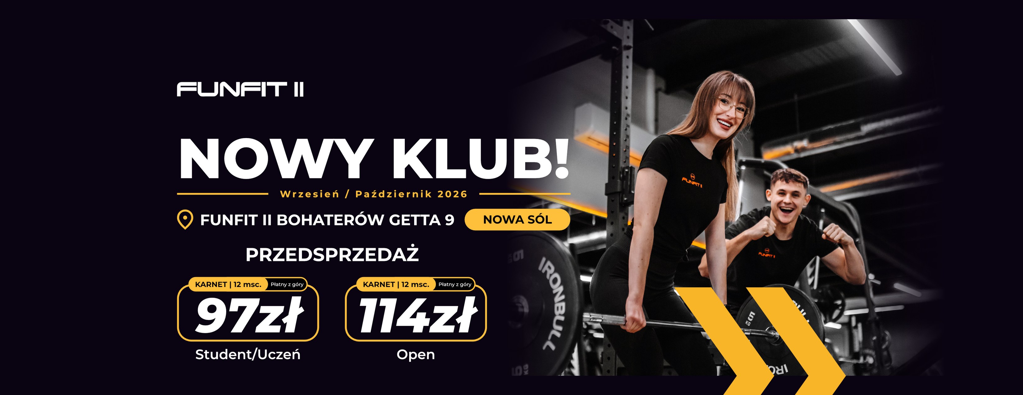 PRZEDSPRZEDAŻ NOWA SÓL 🔥 Dołącz do nowego klubu Funfit II w Nowej Soli 