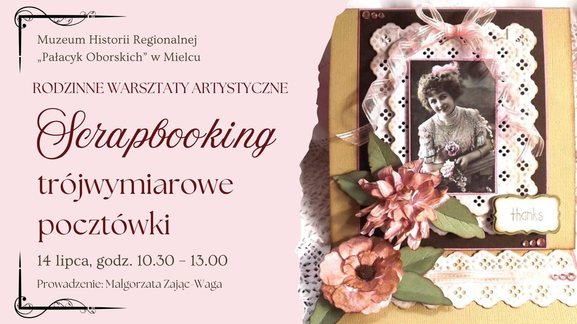 Scrapbooking – trójwymiarowe pocztówki. Rodzinne warsztaty artystyczne
