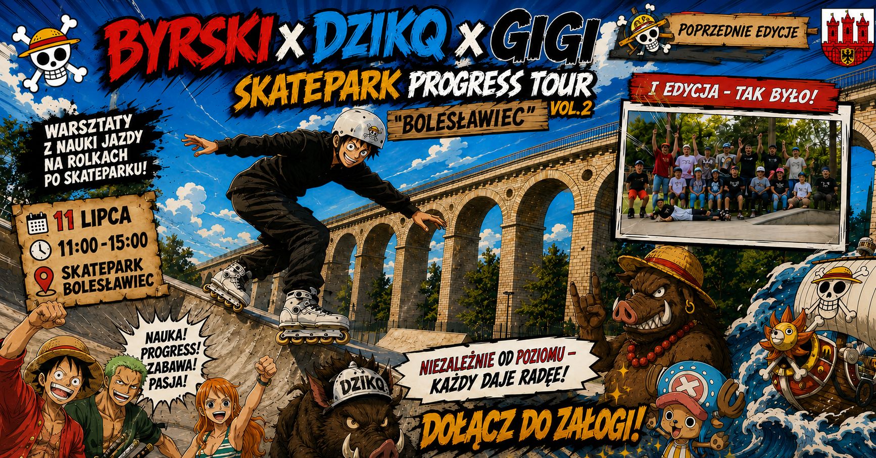 Byrski X DziQ X GiGi Skatepark Progress Tour vol.2  "Bolesławiec"