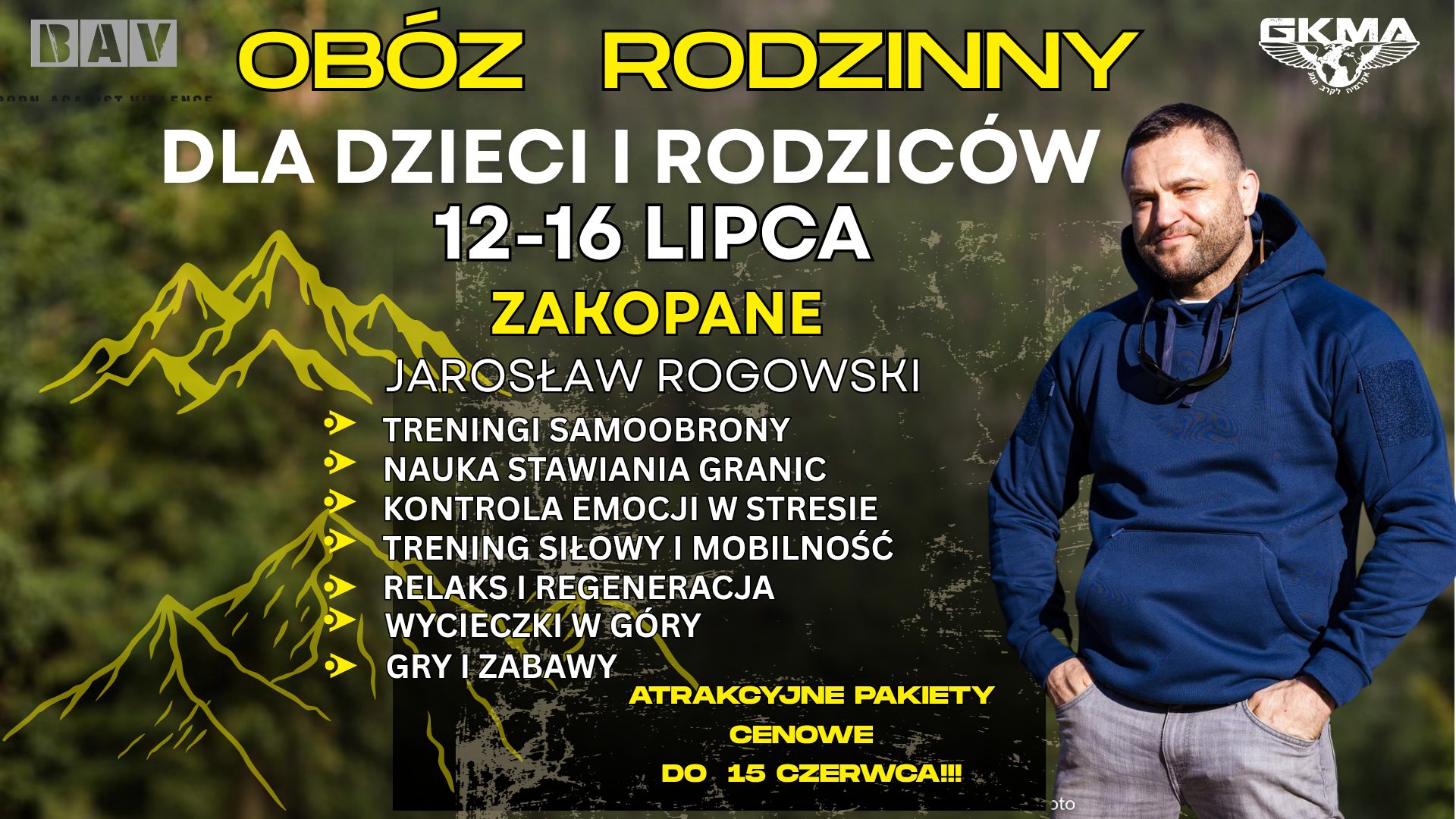 LETNI RODZINNY OBÓZ GKMA - 12-16 LIPCA 2026 - ZAKOPANE