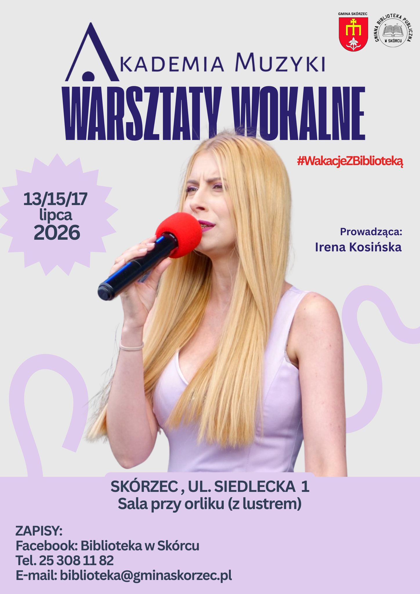 Warsztaty Wokalne z Akademią Muzyki Siedlce #WakacjeZBiblioteką