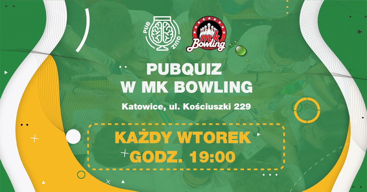 PubQuiz w MK Bowling Katowice 🧠 Drużynowy quiz z nagrodami 💰