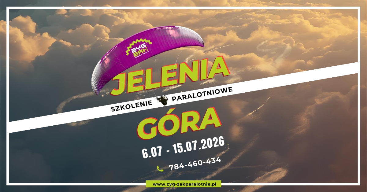 🪂 SZKOLENIE PARALOTNIOWE - JELENIA GÓRA | LIPIEC 2026